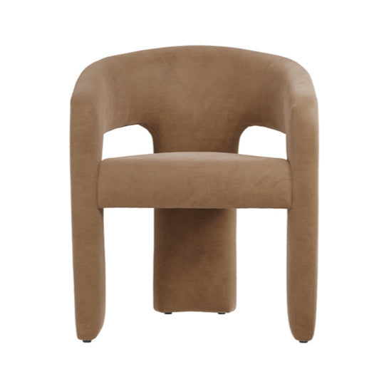 Alba Mole Taupe Velvet Tripod Dining Chair